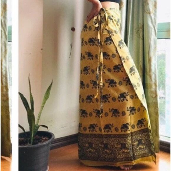 Good Things Women’s Wraparound Boho Straight Three-fold Maxi Skirt Size X-LARGE - Picture 16 of 16